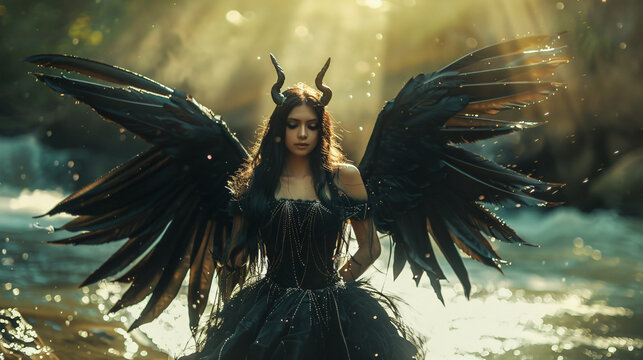 Fabolous character dark fairy fallen angel demon hell.