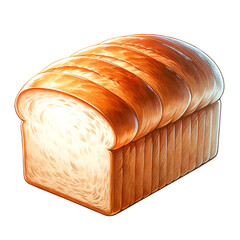 リアルな食パンのイラスト