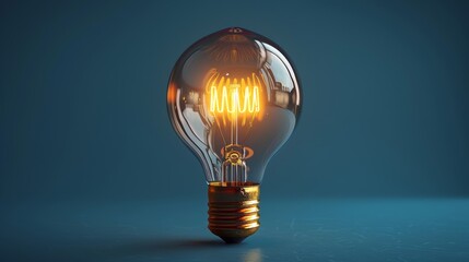 A luminous lightbulb illustration on a cool blue background symbolizes ideas, innovations, and inspiration. For business, solution, and strategy concepts.