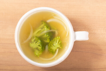 ブロッコリー　オニオンスープ