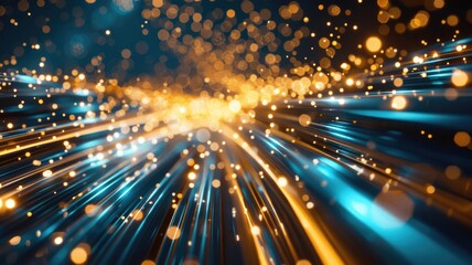 an automated optical network adjustment scenario, where AI algorithms optimize the light paths for maximum efficiency