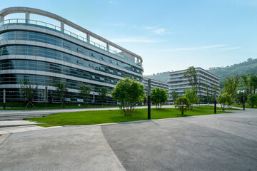 Science Park Lawn, Flower Terrace and Office Building, Chongqing Western Science City, China
