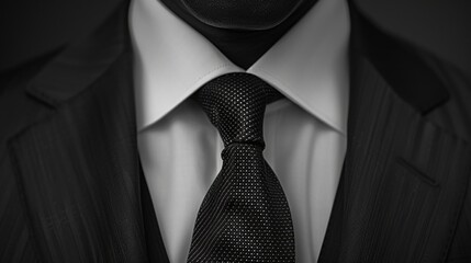 Man in suit tying tie