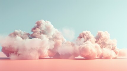 Ethereal clouds in a minimalistic modern style  AI generated illustration