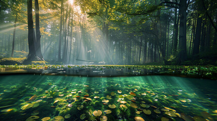 Fantastic shot from the water  fairy-tale image  - obrazy, fototapety, plakaty