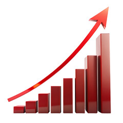 business growth chart 3d render