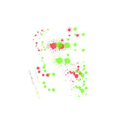 paint splash. Isolated design element on the transparent background. Ink drops and splashes. Blotter spots, liquid paint drip drop splash and ink splatter.