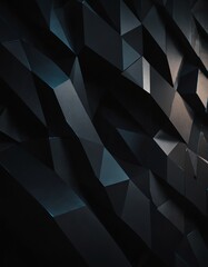 Obraz premium black technology concept modern geometric shapes abstract wallpaper background from Generative AI