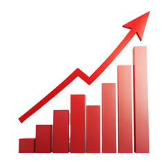 business growth chart 3d render
