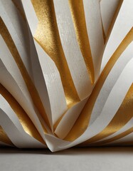 white and gold luxury concept linings abstract wallpaper background from Generative AI