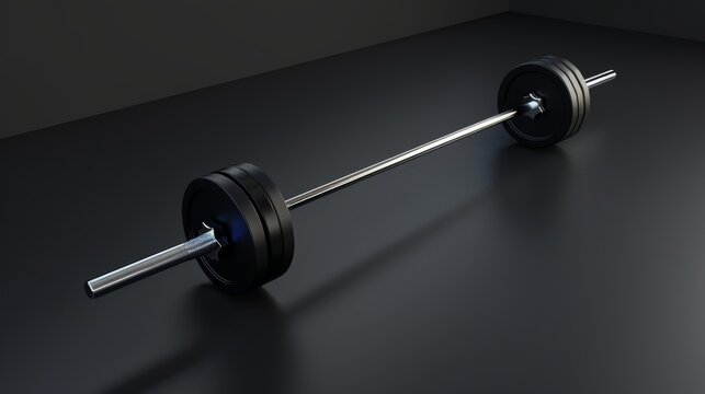Funky 3D render of a weightlifting barbell  AI generated illustration