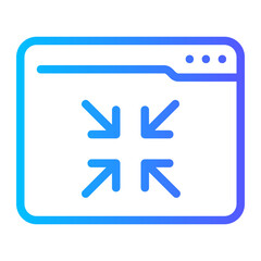 Fototapeta premium minimize gradient icon