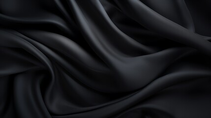 Obraz premium Soft-focused image of a seamless black surface with a smooth finish, emphasizing the depth and richness of the color for sophisticated compositions.