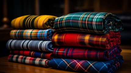 Tartan clothing Patterns Celebrating Scottish Heritage Background
