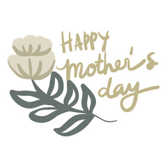 Happy Mothers day with roses with handwriting for scrapbook journal handbook