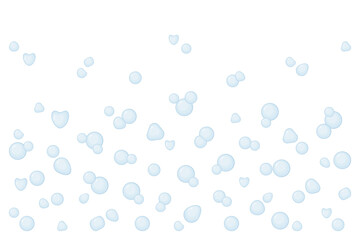 Background with soap bubbles. Vector illustration for cover, banner, poster, card, web and packaging.