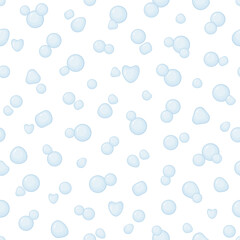 Seamless pattern with soap bubbles. Vector illustration for textiles, wrapping paper, wallpaper. 