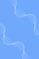 Abstract background with waves for banner. Standart poster size. Vector background with lines. Element for design isolated on blue. Blue gradient. Brochure, booklet. Summer, spring. Ocean, water