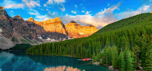 Canadian Rocky Mountain Landscape. Nature Background. Alberta, Canada