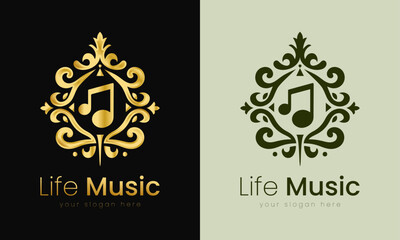 Melodic Elegance, A Sophisticated Music Logo Design