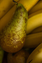 pear and bananas