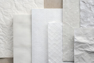 Texture background, various white paper texture background