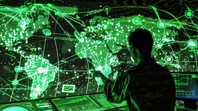 Global operations control room, government special forces command center