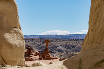 Interesting toadstool rock formation along the Toadstools trail - Grand Staircase-Escalante...
