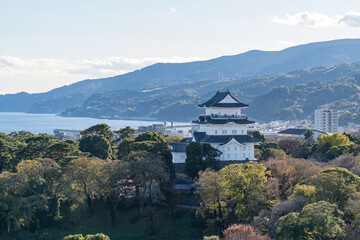 日本の神奈川県にある難攻不落の城といわれた、小田原城の風景