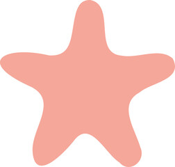 minimalistic flat vector sea star summer illustration on white background isolated