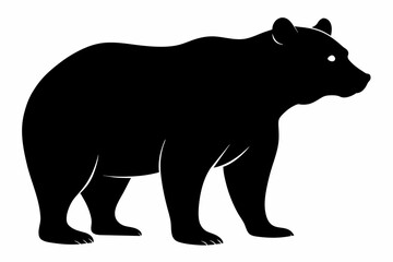 silhouette of a bear vector illustration