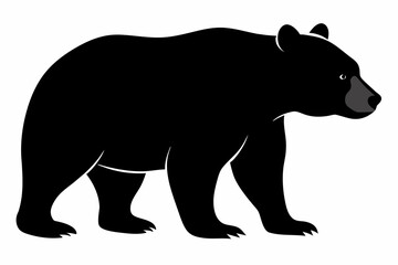 silhouette of a bear vector illustration