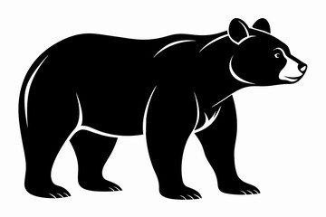 silhouette of a bear vector illustration