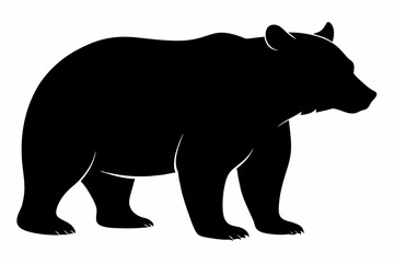 silhouette of a bear vector illustration
