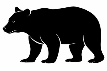 silhouette of a bear vector illustration