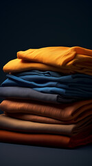 Pile of colorful folded clothes