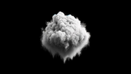 Cloud or smoke isolated on black background 