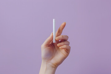 A very soft and long hand, holding the e-cigarette product