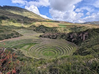Overview of the archeological site of Moray, Peru - April 2024