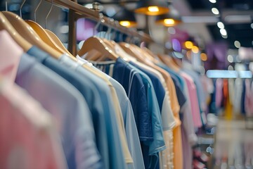 Chic designer clothing displayed in a luxury boutique. Concept Luxury Boutique, Chic Designer Clothing Display, High Fashion Styles