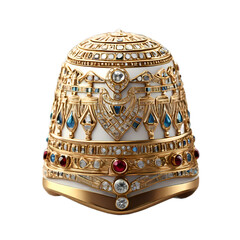 Gold and diamond crowns with beautiful antique gold accessories for kings and queens, type 238.