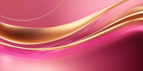 Luxury golden pink line background shades in 3d abstract