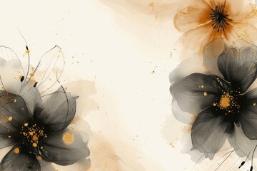 Flower watercolor background backgrounds pattern pollen. - obrazy, fototapety, plakaty