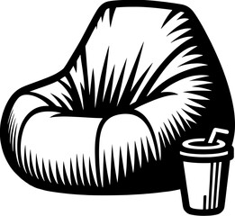 Bean Bag chair furniture icon 5