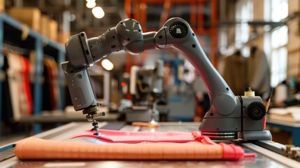 Robotic Arm Working on Industrial Equipment