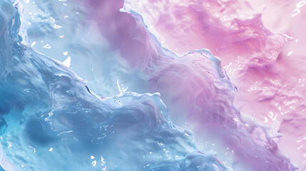 Fototapeta premium liquid water smoke, purple and blue color, wave splash