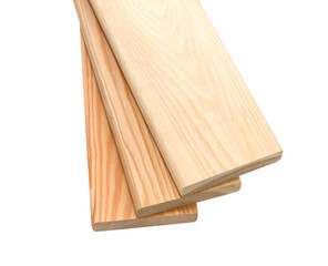 Pine planks ready for use