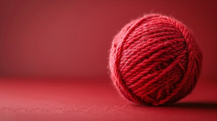 A colorful ball of yarn, perfect for knitting, crocheting, or other craft hobbies - obrazy, fototapety, plakaty