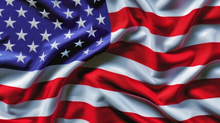b'Close-up of the American flag'
