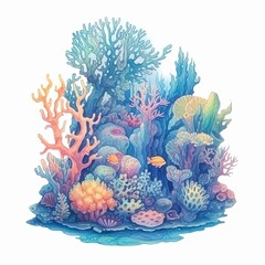 coral reef, underwater coral reef